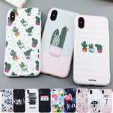 Candy Color Leaf Print Phone Case for iPhone
