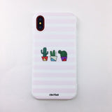 Candy Color Leaf Print Phone Case for iPhone