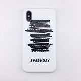 Candy Color Leaf Print Phone Case for iPhone