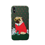 Candy Color Leaf Print Phone Case for iPhone