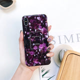 Glossy Marble Veins Phone Case For iPhone