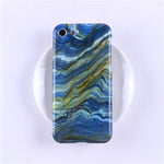 Glossy Marble Veins Phone Case For iPhone