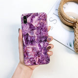 Glossy Marble Veins Phone Case For iPhone