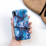 Glossy Marble Veins Phone Case For iPhone
