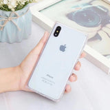 For iPhone Cases Silicone Tpu Soft Luxury Transparent Cover Coque