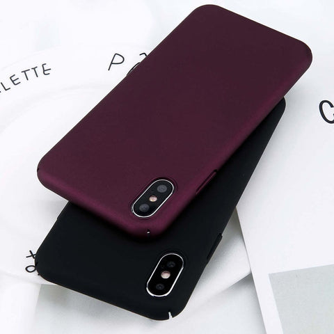 Slim Frosted Hard PC Back Cover For iPhone
