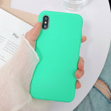 Solid Color Silicone Couples Cases For iphone