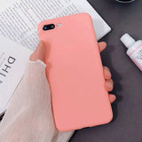 Solid Color Silicone Couples Cases For iphone