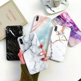 Glossy Marble Veins Phone Case For iPhone
