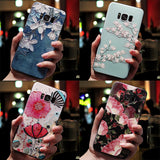 3D Flower Emboss Case For Samsung