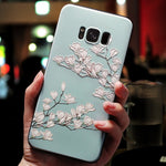 3D Flower Emboss Case For Samsung