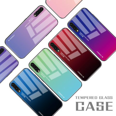 Gradient Tempered Glass Phone Case For Huawe  Nova Honor